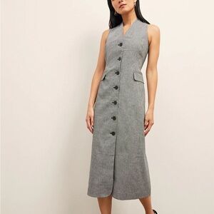 MM Lafluer The Cassandra Dress - Gingham Linen Size 18